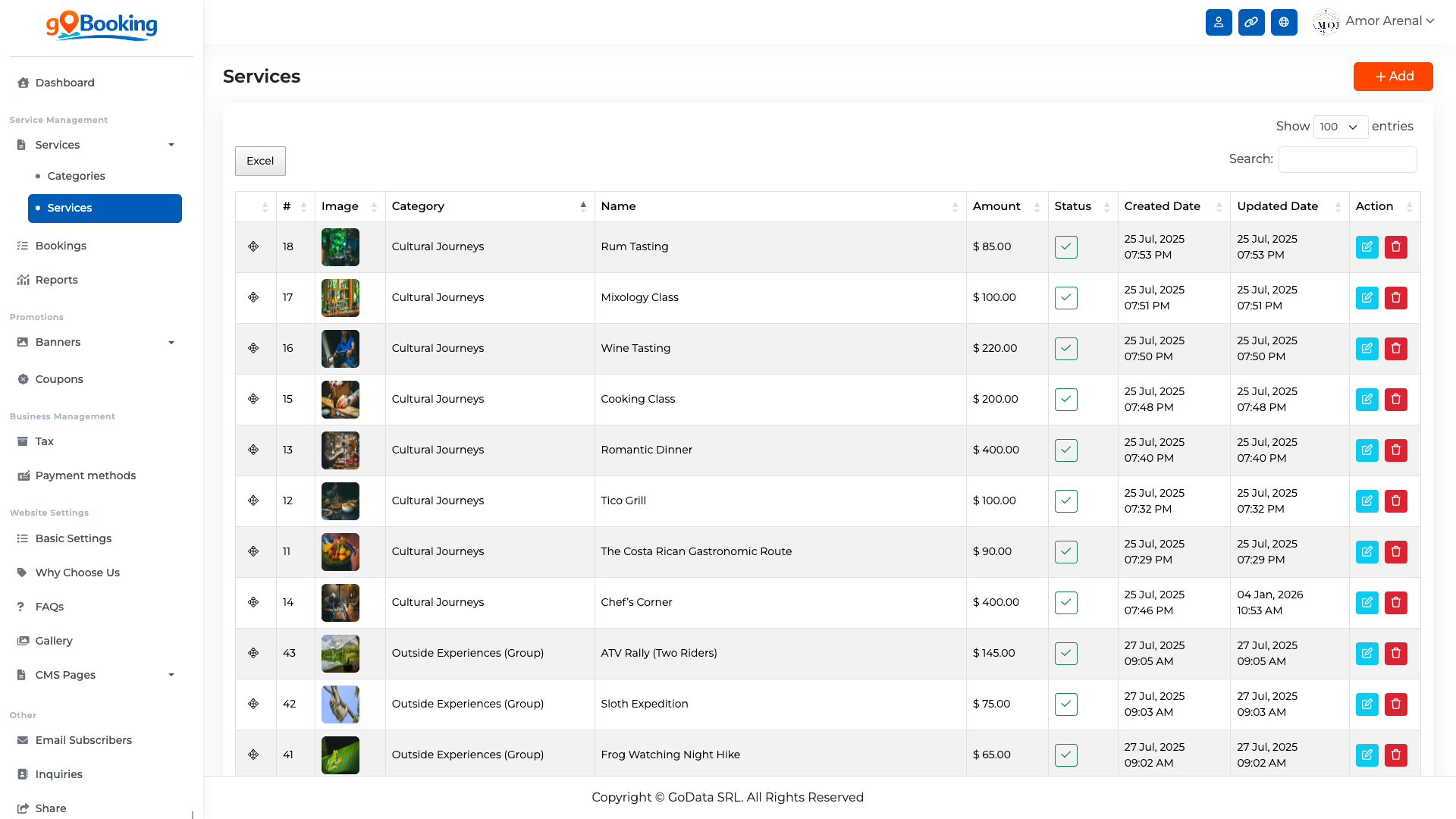Catálogo de Servicios